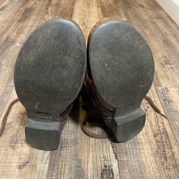 Steve Madden Brown Leather Lace and Zip Up Boots Size 7 - Picture 3 of 6